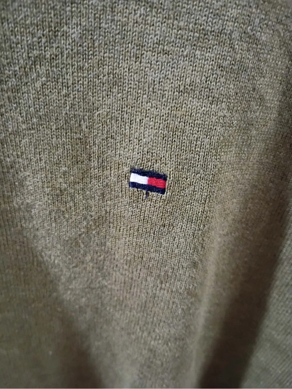 Tommy Hilfiger Men's Olive Green Crewneck Sweater